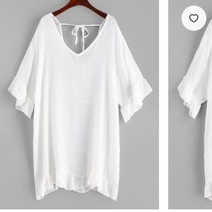 Zaful White Beach Coverup NEW with TAGS never worn